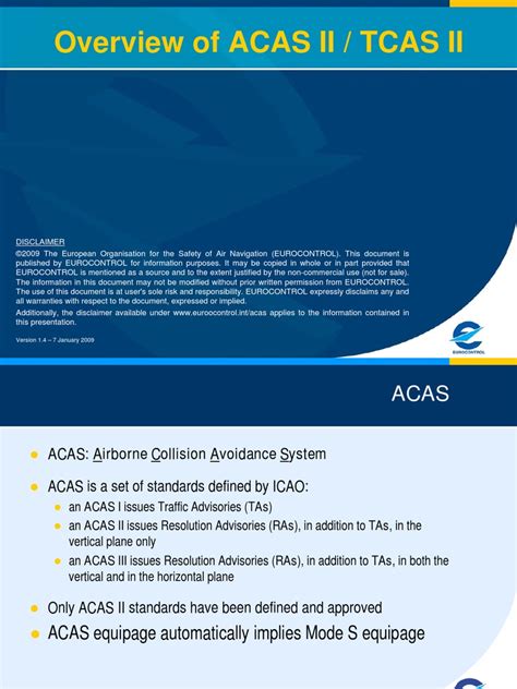 ACAS Overview Jan09 | PDF | Air Traffic Control | Transport Safety