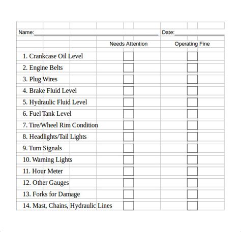 FREE 6+ Checklist Templates in Excel