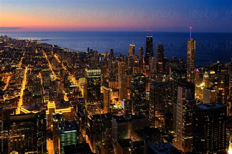 "Chicago Night View" by Stocksy Contributor "Rein Cheng" - Stocksy