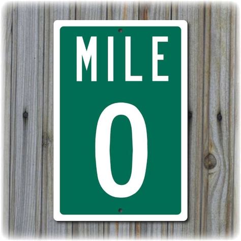 Mile Marker 0 Key West A1A Highway Sign 12 x 8 by Travelsigns