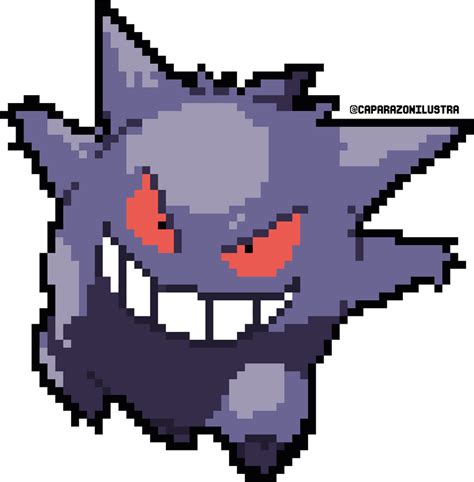 Gengar pixel art by caparazonilustra on DeviantArt