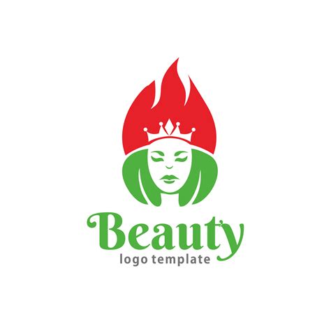 beauty logo for vegan business, vegan women logo design 23649873 Vector ...