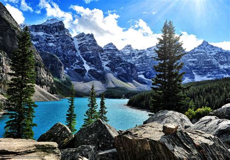 Tlcharger Fond d'ecran Moraine Lake, Banff, Rocky Mountain, Canada Fonds d'ecran gratuits pour ...