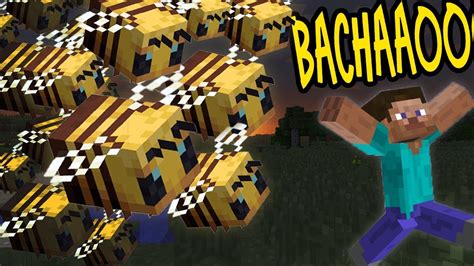 Me VS 100 BEES in Minecraft - YouTube