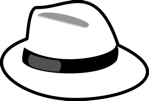 Fedora clipart black and white, Fedora black and white Transparent FREE for download on ...