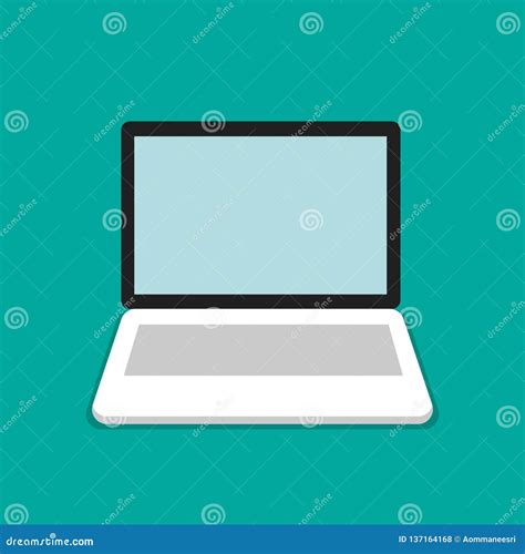 Laptop, Computer Symbol Flat Cartoon Design Stock Vector - Illustration of flat, icon: 137164168