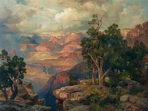 Thomas Moran - Grand Canyon of Arizona from Hermit Rim Road 1912 (Color Chromolithograph ...