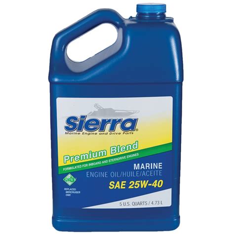 Sierra SAE 25W-40 FC-W 4-Stroke Stern Drive Oil, 5 quarts - Walmart.com - Walmart.com