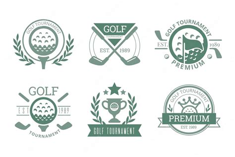 Free Vector | Vintage golf logo collection