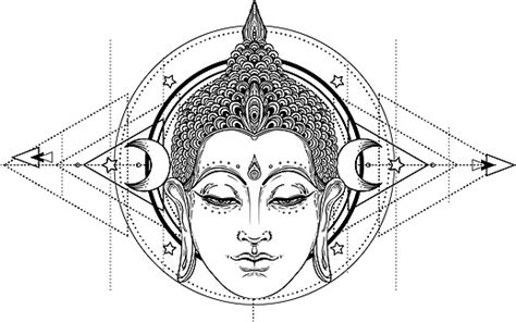 Esoteric Vintage Vector Of Buddha Face And Mandala Pattern Vector, Zen, Zentangle, People PNG ...