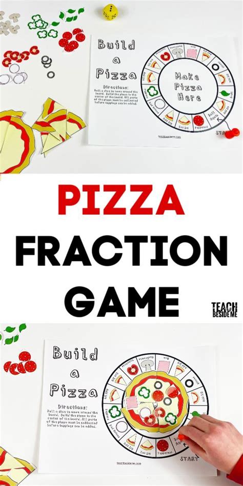 Build a Pizza Fraction Game | Fraction games, Pizza fraction, Teaching fractions