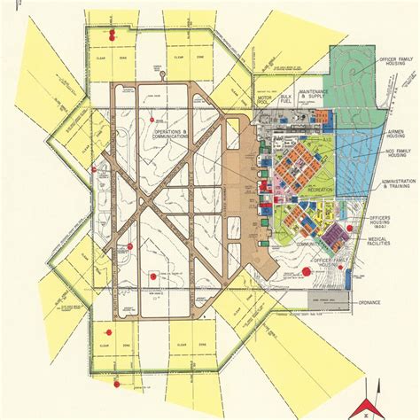 Vintage Map of Vance Air Force Base, 1952 by Ted's Vintage Art