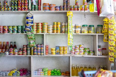 Manila, Philippines - Canned Food, Cooking Oil, and Other Basic Necessities for Sale at a Sari ...