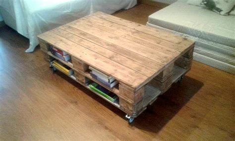 Pallet Coffee Table with Book Storage | 101 Pallets