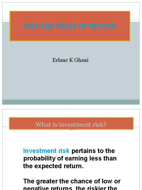 Risk and Rates of Return | PDF | Beta (Finance) | Economics