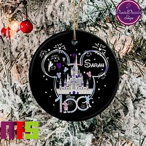 Disney 100 Years Of Wonder Celebrates Christmas Tree Decorations 2023 Custom Name Xmas Ornament ...