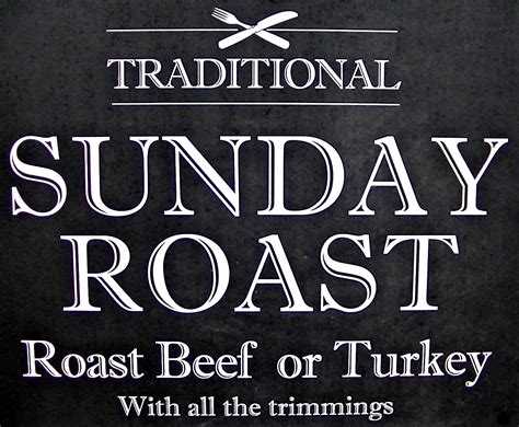 Sunday Beef Turkey Roast Sign Free Stock Photo - Public Domain Pictures