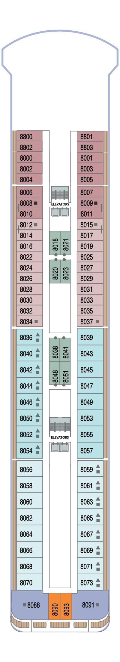 Azamara Pursuit: Deck Plan & Information