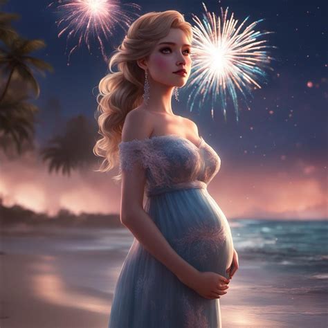 Elsa - New Year's Eve - pregnant #1 by QuantumReel on DeviantArt