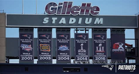 Gillette Stadium is prepped to unveil team’s sixth Super Bowl banner