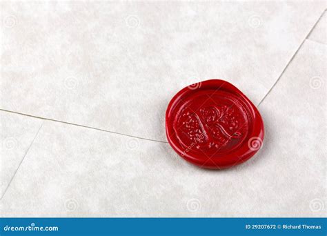 Envelope Sealed With A Red Wax Seal Stock Photography - Image: 29207672