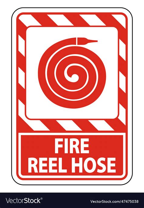 Fire reel hose sign isolate on white background Vector Image