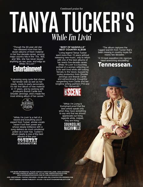 Tanya Tucker’s new album While I’m Livin’ continues to garner critical ...