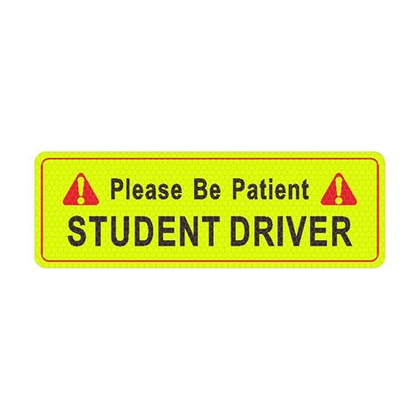 Student Driver Sticker | Please Be Patient Student Driver Magnet | Student Driver Sticker Sign ...