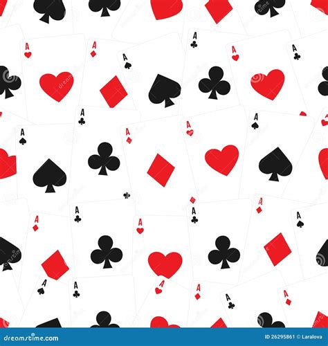 Playing Cards Seamless Background Pattern Stock Image - Image: 26295861