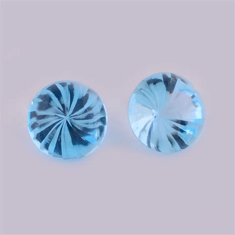 Sky Blue Topaz Round Faceted fancy cut 15x15mm - Blue Topaz Gemstone ...