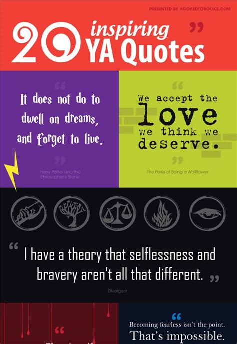 [Infographic] 20 Inspiring Quotes From Young Adult Books - Hooked to Books