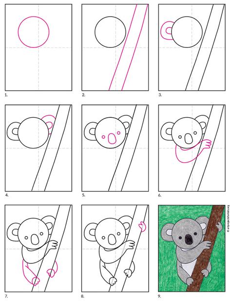 How to Draw an Easy Koala · Art Projects for Kids