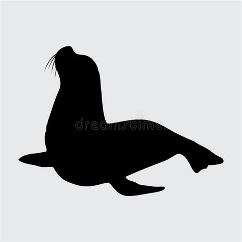 Sea Lion Silhouette, Sea Lion Isolated on White Background Stock Vector - Illustration of ...