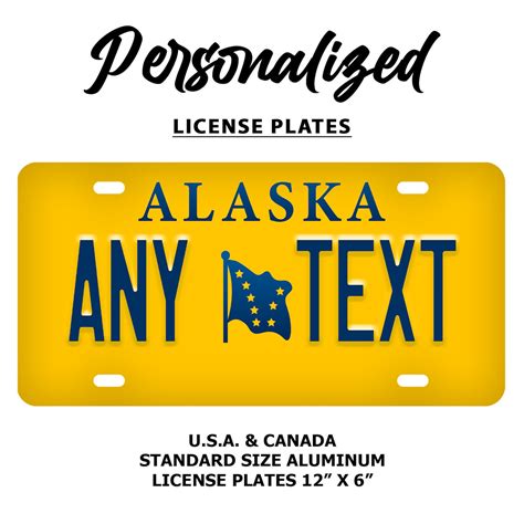 Custom Alaska License Plate Personalized Name All 50 - Etsy