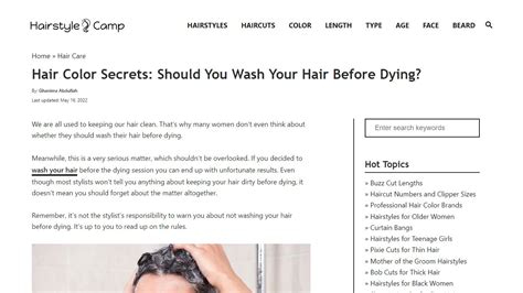 washing hair before coloring – Beauty Tips