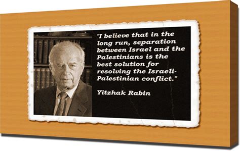 Amazon.com: Compatible With - Yitzhak Rabin Quotes 1 - Canvas Art Print ...