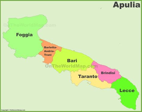 Apulia provinces map