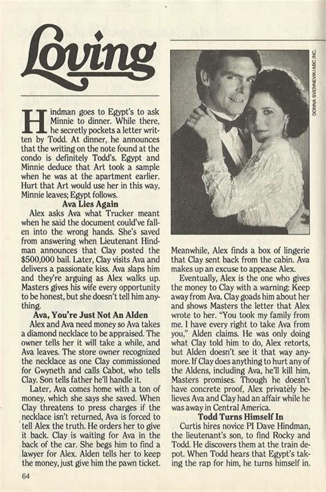 Classic Loving Soap Opera Digest Synopses — LOVING Soap Opera Digest ...