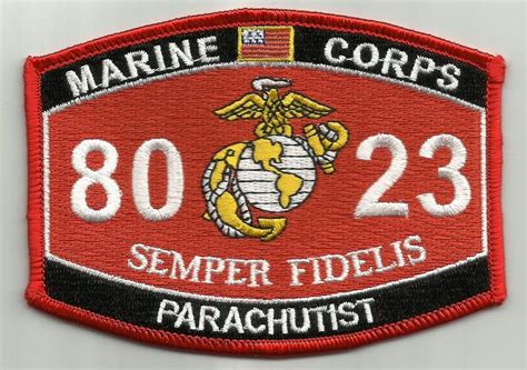 8023 USMC "PARACHUTIST" MOS MILITARY PATCH | USMILITARYPATCH.COM