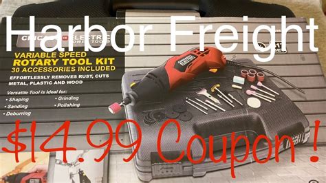 Harbor Freight Rotary Tool Kit Overview Item# 68696 - YouTube