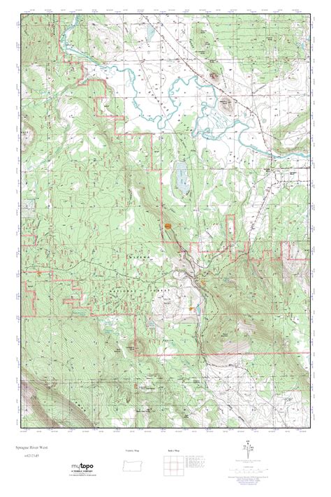 MyTopo Sprague River West, Oregon USGS Quad Topo Map