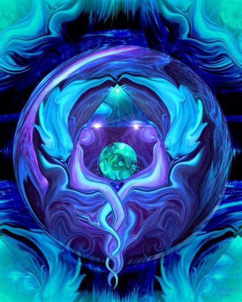 Greens & Blues Magical Orb | Energy art, Reiki art, Healing energy art