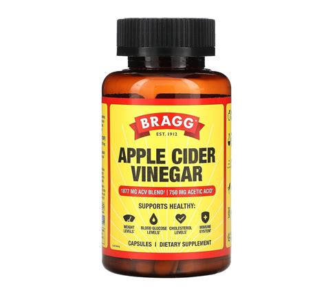 Bragg Apple Cider Vinegar, 180 Capsules - Walmart.com