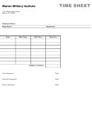 Employee Weekly Time Sheet Template printable pdf download