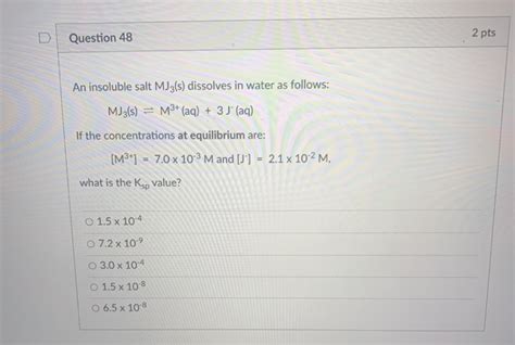 Solved According to the Ksp values in Table 1, which of the | Chegg.com