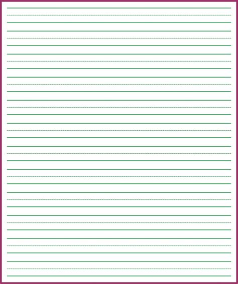 Lined Writing Paper Free Printable Thanks To Its Extra Dashed (dotted) Midline, Kids Can ...