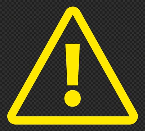 Yellow Caution Triangle Warning Sign Icon FREE PNG | Citypng