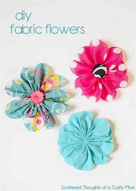 Simple 5 Inch Fabric Flower Tutorial - Scattered Thoughts of a Crafty ...