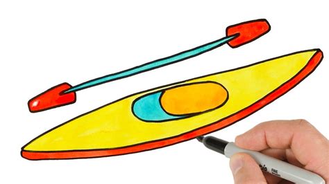 How to Draw Kayak | Easy Drawing Tutorial - YouTube