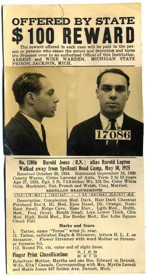 Wanted Posters With Real Photos 1920s | Real photos, Real gangster, Mug shots